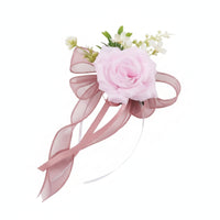 Car Mirror Flower with Ribbon Easy to Install Wedding Car Decoration Elegant