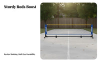 Easy Setup Portable Pickleball Net Sturdy Frame Mobile Pickleball Net with Stand Long-Lasting Outdoor Sports Equipment Includes Carrying Bag for Families, Kids, Beginners, Backyard, Driveway