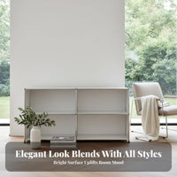Modular Shelving System Versatile Minimalist Sideboard Sturdy Living Room Storage Cabinet for Homeowners, Renters, Home Office, Entryway, Bedroom