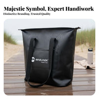 Waterproof Tote Bag Fastener Closure PVC Seaside Tote Large Beach Tote Easy to Clean Outdoor Gear Multi-Pocket Design for Women