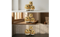 Owl Garden Figurine Resin Owl Garden Statue Hand-Painted Outdoor for Gardeners, Courtyard