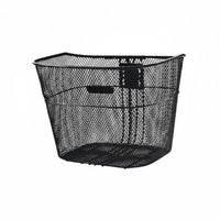 Universal Fit Front Cycle Basket Large Capacity Metal Mesh Bike Basket Heavy Duty Polished Finish for Commuters