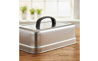 Heat-Resistant Handle Stainless Steel Melting Dome Heavy Duty Rectangular Basting Cover for Chefs, Barbecue
