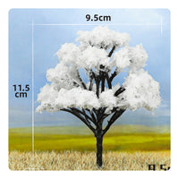 Realistic Appearance Snow Covered Model Tree Mixed Sizes Snow Frosted Model Trees Sturdy for Architectural Models, Dollhouses