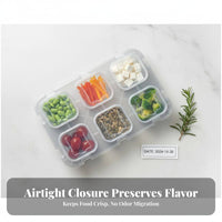 Weekly Food Sample Box Set Stackable Kitchen Organizer Easy to Clean for Parents