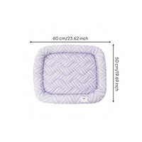 Violet Pet Cooling Mat Quilted Cooling Bed Mat Raised Border Rounded Corners for Dogs, Cats, Floor