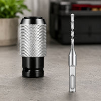 Knurled Grip Electric Wrench Drill Adapter Silver and Black Hammer Drill Adapter Compact Rotary Hammer Converter Cylindrical
