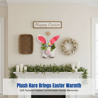 Easter Decoration, 3D Plush Bunny Hanging, Foldable Ears, Soft Fabric, Tree Topper Decoration