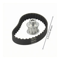 Timing Belt Metal Set Timing Belt Pulley Rounded Cogs Mechanical Part