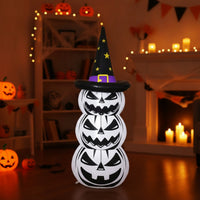 Inflatable Inflatable Pumpkin with Witch Hat Outdoor Halloween Inflatable Pumpkin Self-Inflating Yard Decoration Giant for Homeowners, Storefronts, Lawn, Porch