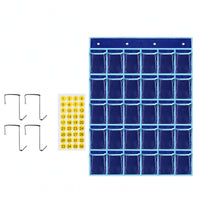 Transparent Pockets Hanging Classroom Pocket Chart Nonwoven Textile Classroom Pocket Chart PVC School Organizer Reinforced Eyelets for Teachers