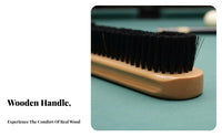 2 Pieces Pool Table Cleaning Kit Sturdy Wood Handles Wooden Billiard Brushes Game Room Accessory Quick & Simple Cleanup