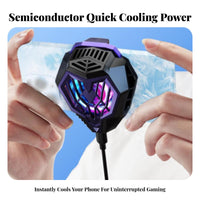 Low Noise Operation Attachable Phone Cooler 2-Speed Adjustable Gaming Phone Cooler Wide Compatibility for Live Streamers, Vlogging