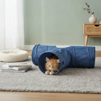 T-Shaped Cat Tunnel With Hanging Ball 3 Way Cat Tunnel Portable for Kittens
