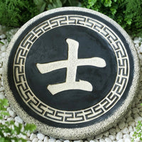 Large Stepping Stones, Concrete Steppers 44x44x5cm, Square Textured Garden Pavers, Weather-Resistant Patio Decor