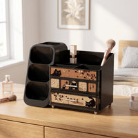 Makeup Organizer with Drawers Space-Saving Makeup Organizer Compact Cosmetic Storage Case for Vanity Table