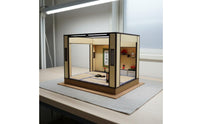 LED Lighting Washitsu Miniature Model Miniature Japanese Room Kit DIY Wooden Dollhouse for Hobbyists, Display