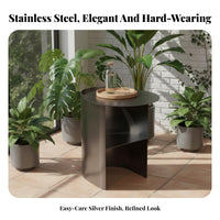 Modern Design Curved Designd End Table Minimalist design Living Room Furniture Space-Saving Nightstand adaptable Use for Apartment Dwellers, Interior Designers, Residents, Bedroom, Small areas, Study, Home Office