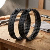 2 Pieces Black Replacement Tire Shock Absorption Deep Groove Tire Cushioning Vehicle Part