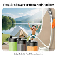 USB Charging Cable Portable Electric Shower PVC Hose Rechargeable Shower Pump Ribbed Design