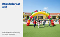 Inflatable Cartoon Arch, Rainbow Gate, Welcome Arch for Kindergarten Opening, Children's Event, Festival