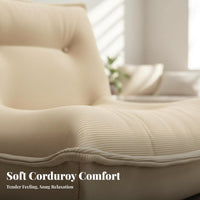 Luxurious Comfort Armless Lounger Thick Padding Ergonomic Lounger Retains Shape Lounge Chair Modern Design for Young Adults, Meditators, Bedroom, Living Room, Balcony, Reading Nook