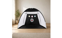 Portable Golf Hitting Enclosure Freestanding Golf Practice Net Target Panel Batting Enclosure Net Fiberglass Poles