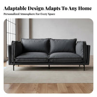 Nordic Design Three-Seater Fabric Couch utilitarian aesthetic 3-Person Settee Light Luxury Sofa Small Space accommodating for Apartment Dwellers, Homeowners, Families, leisure Area, literary Corner