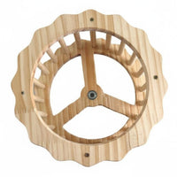 Parrot Running Wheel Glue Construction Wooden Bird Exercise Wheel Easy Installation Bird Cage Climbing Toy for Parakeets