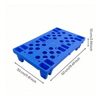 Interlocking Pallet Water-resistantProof Pallet with Grid Top Perforated Interlocking Storage Bases for Logistics Coordinators, Cargo Staging