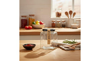 Hexagonal Glass Jar Through Design Airtight Glass Jar Dustproof Clear Food Storage Canister for Beekeepers, Canners, Home Canning