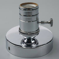 Table Lamp Light Fitting for Desk Table, Aluminum Vintage E27 Lamp Bulb Holder with Knob Switch, 6A Current Retro Lighting, Ceiling Light Fitting