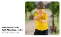 1:64 Scale People Figurine Dynamic Poses Hand-Painted Miniature Figure Miniature Scene People Model High Intricacy for Hobbyists