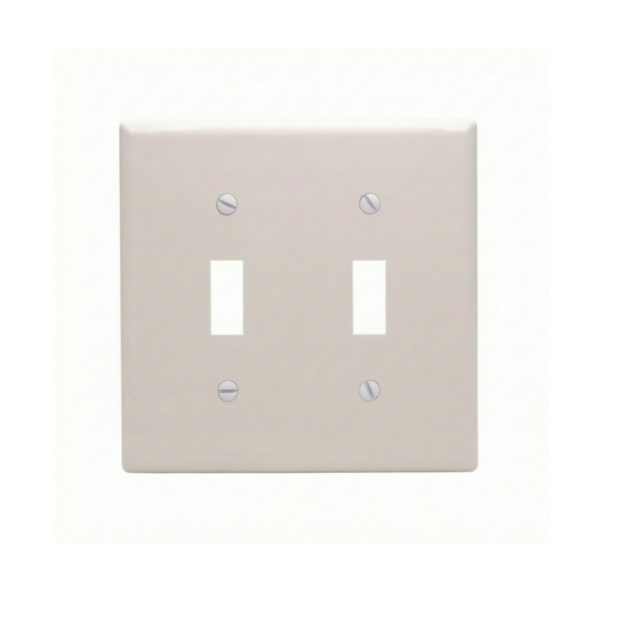 Double Toggle Switch Polycarbonate Thermoplastic Light Control Switch with Faceplate Two-Gang Wall Plate 20A Smooth Finish