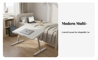 Space-Saving Folding Laptop Table with Device holder adaptable Foldable Bed Tray with beverage Holder Lightweight Lap Desk No Assembly Required for Students, telecommuting Workers, Bedroom, Dorm Room, Home Office, Floor