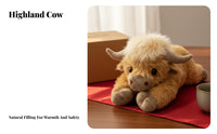 Scottish Cow Stuffed Toy Exceptionally Soft Shaggy Cow Stuffed Creature Heatable Stuffed Creature Launderable Coolable Stuffed