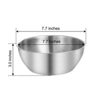 Stainless Steel Bowl with Measurement Markings, Brushed Surface Mixing Bowl, Salad Bowl and Cooking Bowl for Kitchen Use