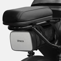 Water-Resistant Motorbike Rear Seat Bag Mesh-Textured Motorcycle Rear Bag Straps Straps Travel Gear Black