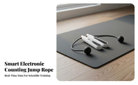 Smart Counting Bound Rope Knot-Unrestricted Digital Skipping Rope Portable Adjustable Length for Adults, Home Exercise
