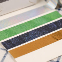 Washi Tape Set 4 Rolls Decorative Masking for Journal Supplies, Bullet Gift Wrapping Pattern for Crafts