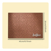 3D Textured Design Coffee Bean Pattern Draining Mat Heat Insulating Coffee Bar Mat Easy to Clean Kitchen Accessory Flexible for Baristas, Restaurant