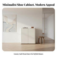 Light Luxury Design Freestanding Tipping compartment Shoe Rack Large Capacity Entryway Cabinet Space-Saving Storage Furniture Multi-Functional for Families, Apartment Dwellers, Homeowners, Hallway, Small Spaces, Bedroom, Living Room