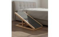 Wooden Dog Steps for Bed Solid Wood Frame Foldable Wooden Dog Ramp