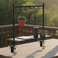 Camping Lantern Stand Shelf Multi-Functional Portable Lantern Stand Rack Sturdy Construction Foldable Camping Tabletop Organizer for Picnic