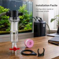Aquarium Pre-Filter Fish Tank Feces Separator Pipe Sewage Filter Large Capacity for Fish Farming