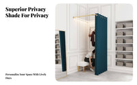 Blackout Fitting Room Curtain Rod Set Privacy Protection Wall Mounted Fitting Room Shading Material Shop Fixture Easy to Install for Business Owners, Event Organizers, Shopping Mall, Boutique, Retail Shop, Exhibition