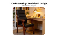 Padded Backrest Upholstered Wooden Meeting Chair Sturdy Frame Office Furniture Stable Load-Bearing Guest Armchair Long-Lasting Construction for Business Professionals, Interior Designers, Homeowners, Conference Room, Reception Area