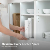 Quadruple-function Film Dispenser Space Saving Household Storage Easy to Install for Pantry