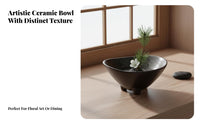 Japanese Flower Arranging Bowl Anti-Slip Ceramic Flower Arranging Dish for Home Stylists, Hobbyists