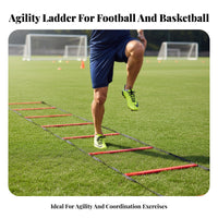 Long-Lasting Agility Ladder Portable with Carrying Bag Speed Ladder Easy to Keep Sports Equipment Tangle-Tangle-Resistant Design for Athletes, Coaches, Kids, Outdoor, Gym